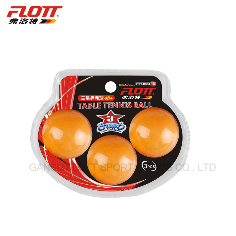 FTT-0884  FLOTT 3pcs three-star ABS table tennis ball