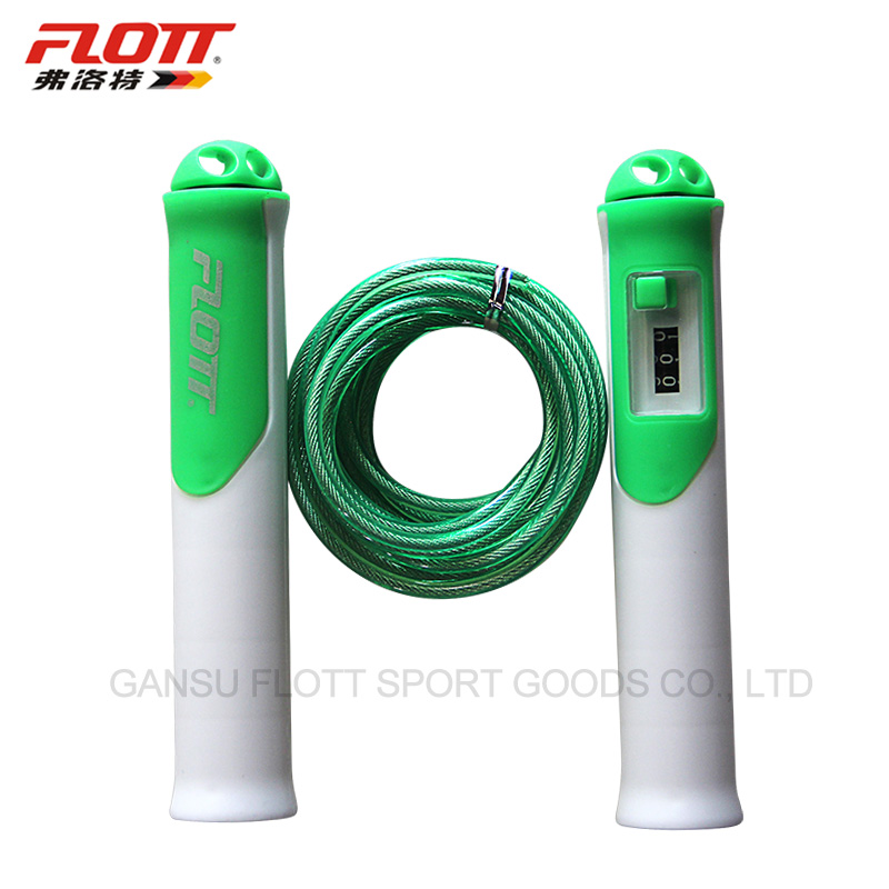 FJR-1300 FLOTT Electronic Calorie Counter Digital Adjustable Length  Steel wire Rope Counting Jump Ro